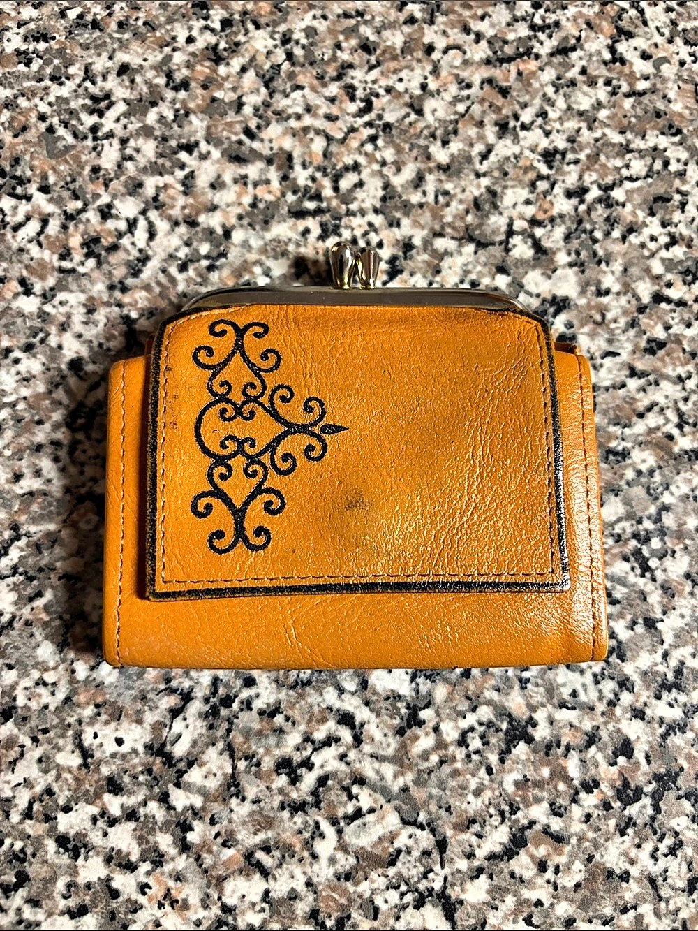 Vintage Princess Gardner Kiss-Lock Wallet in orange
